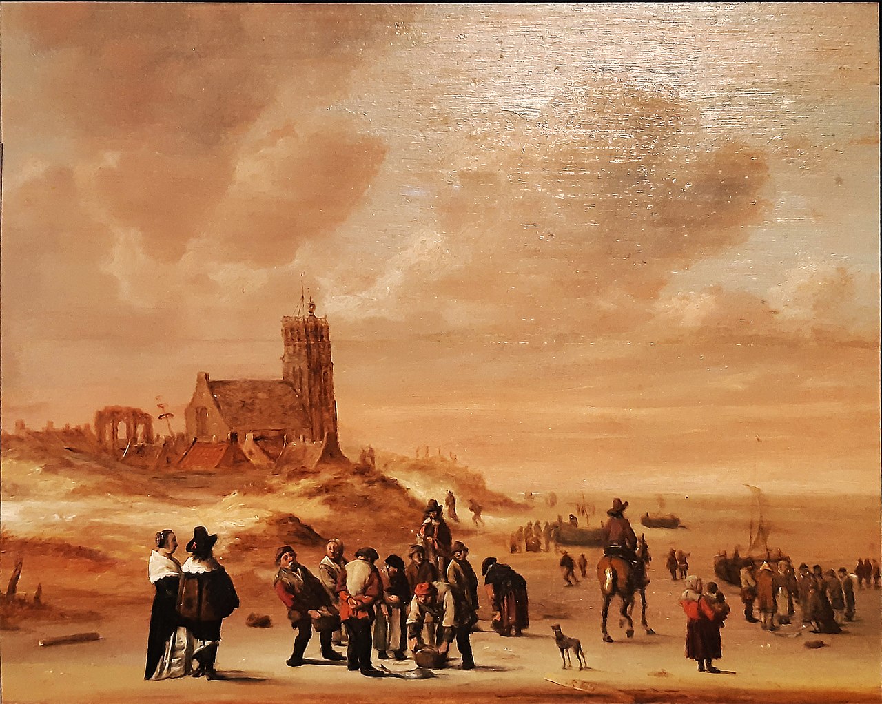 The beach at Egmond aan Zee by Cornelis Beelt