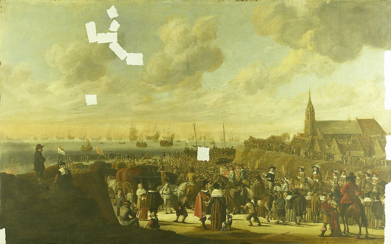 The departure of King Charles II of England from Scheveningen, 2 June 1660 by Cornelis Beelt
