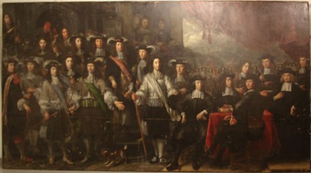 Council of war of eleven companies of the Dordrecht militia, ca 1675 by Cornelis Bisschop