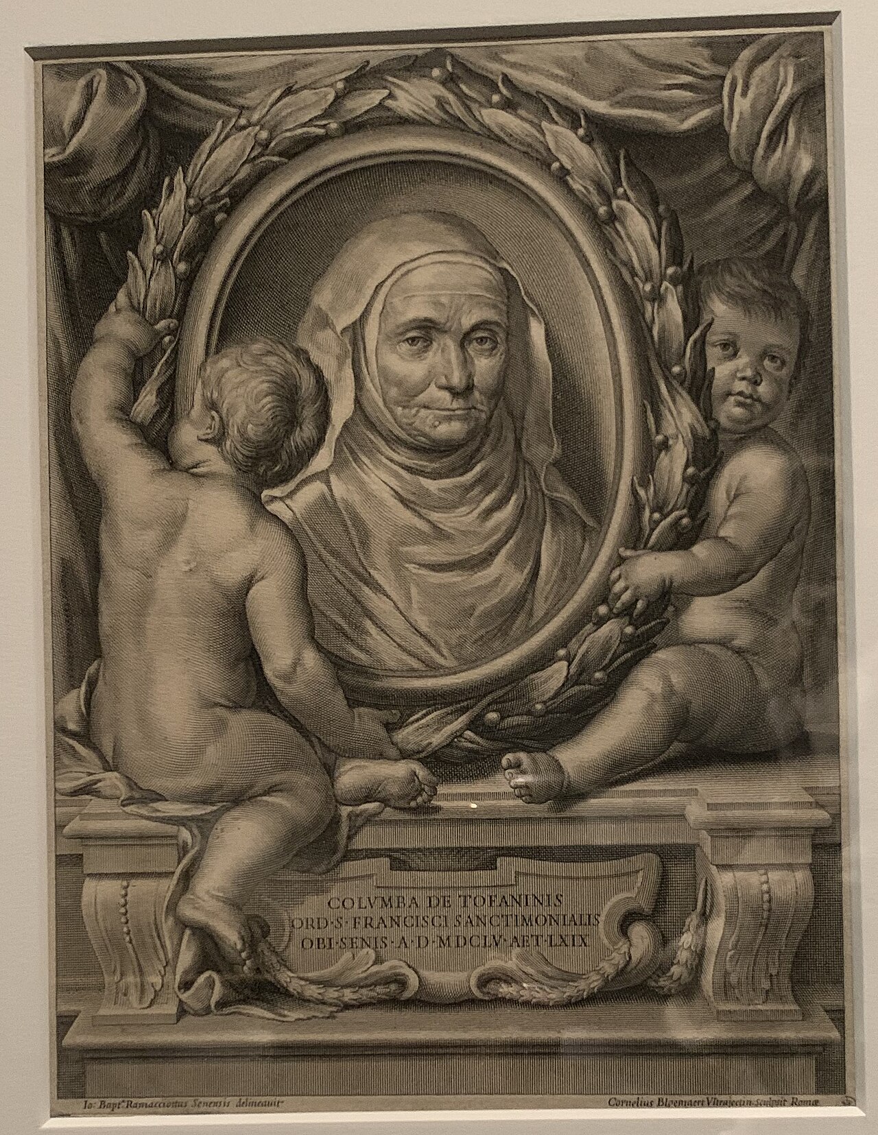 Portrait of Colomba Tofaninsis (circa 1576-1655) by Cornelis Bloemaert