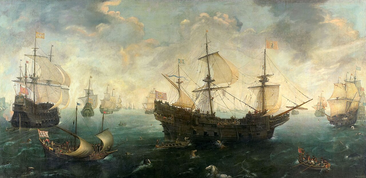 The Spanish Armada off the English coast by Cornelis Claesz van Wieringen