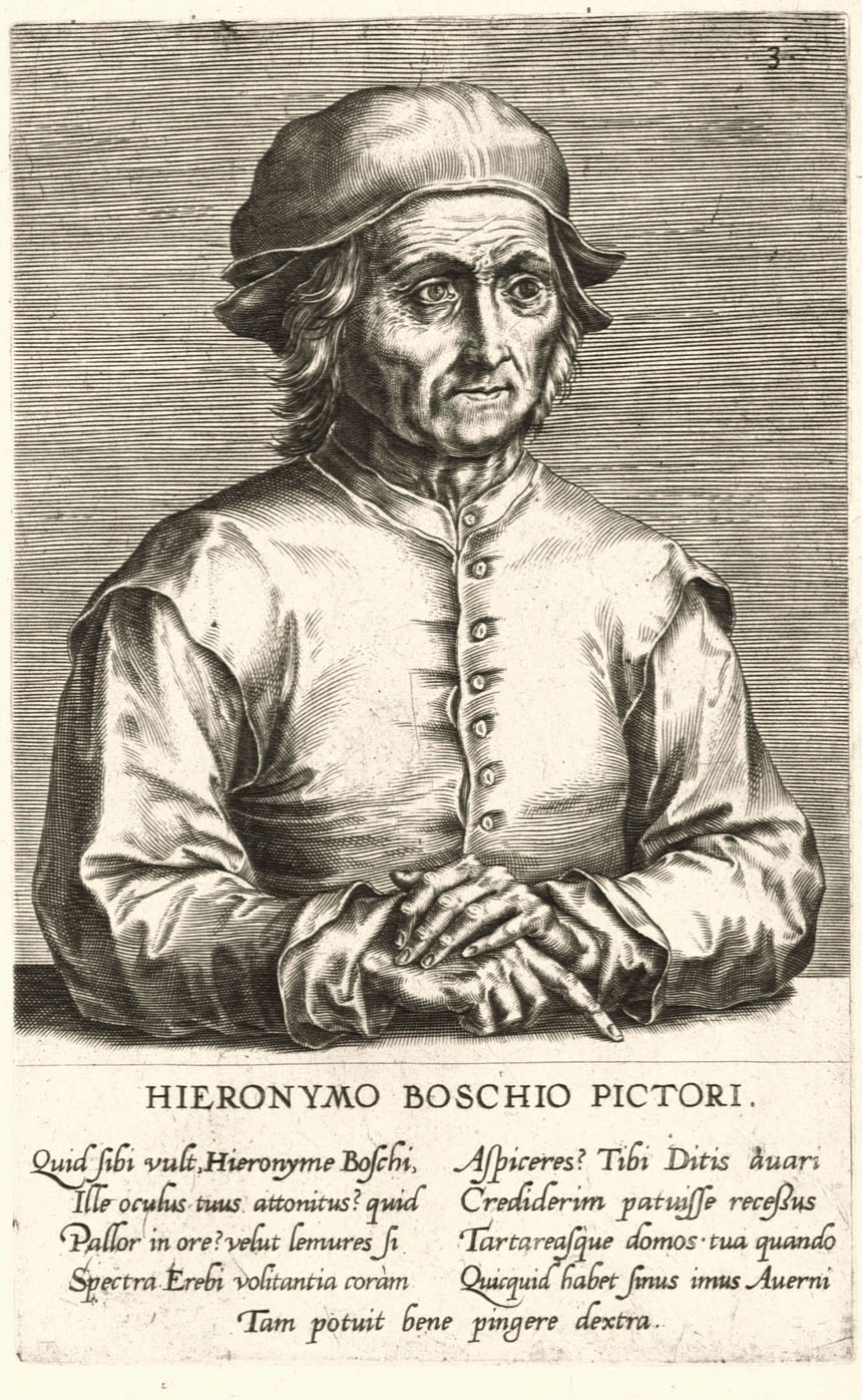 Portrait of Hieronymus Bosch (Hieronimo Boschio Pictori) by Cornelis Cort