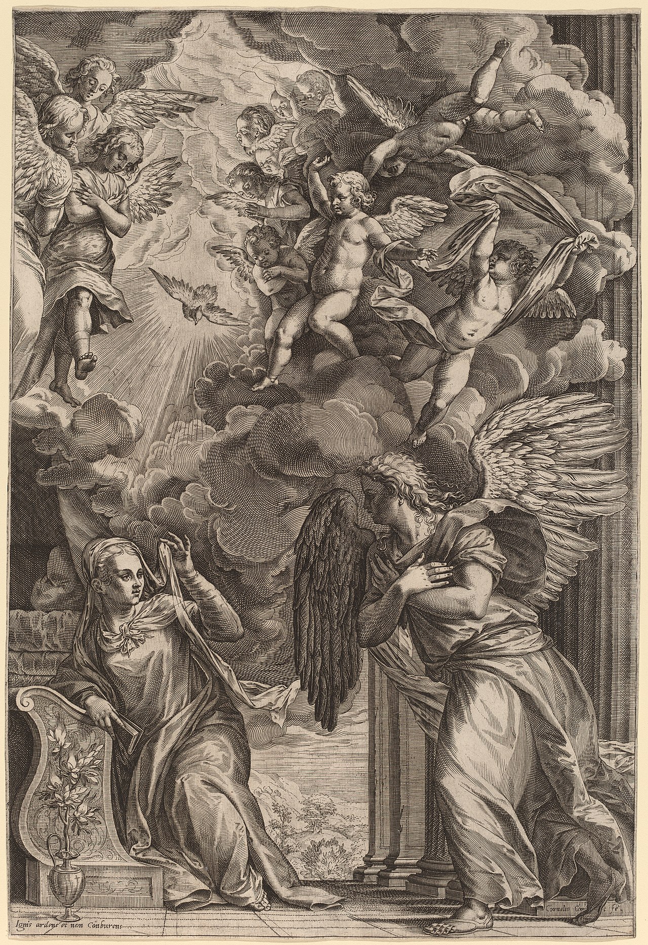 The Annunciation by Cornelis Cort