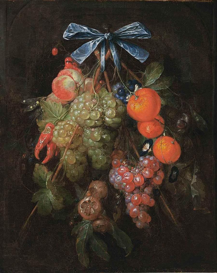 Festoon with Fruit and Flowers by Cornelis de Heem