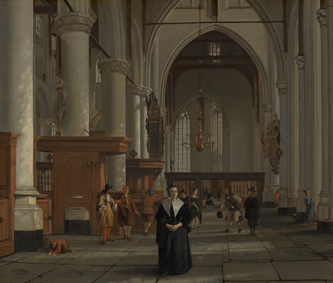 Interior of the Laurenskerk in Rotterdam by Cornelis de Man
