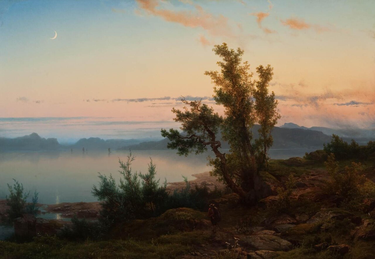 Landscape with Crescent Moon by Cornelis Lieste
