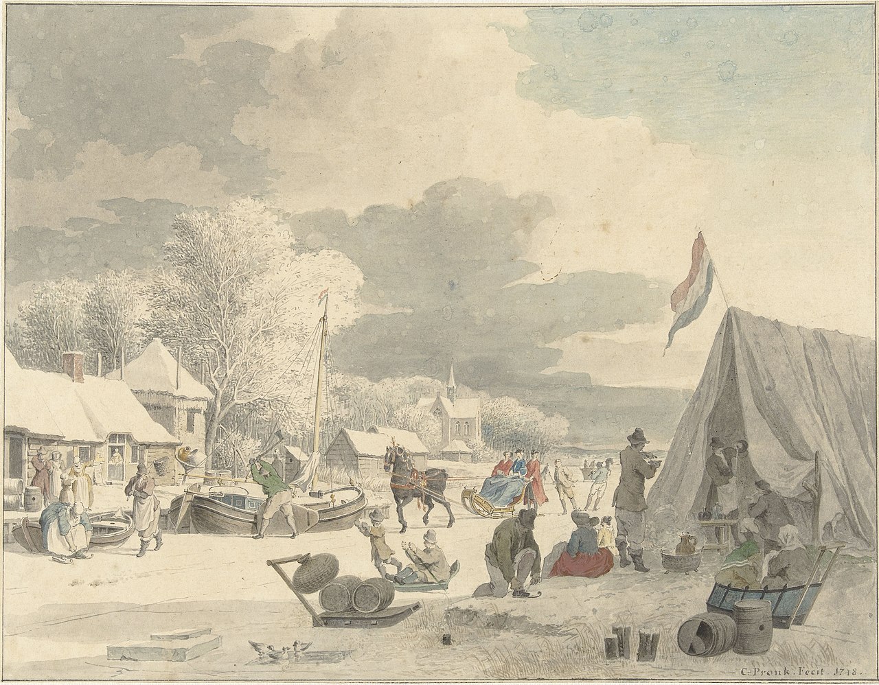 Winter Landscape by Cornelis Pronk