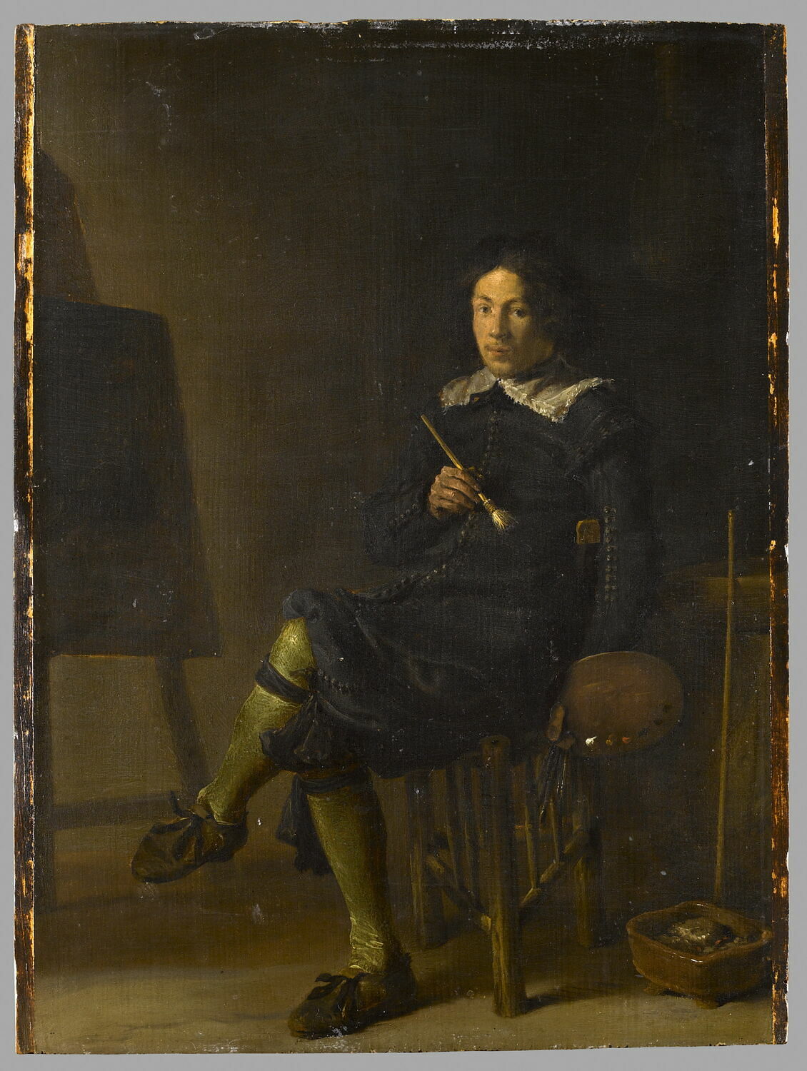 Self-portrait with Easel by Cornelis Saftleven