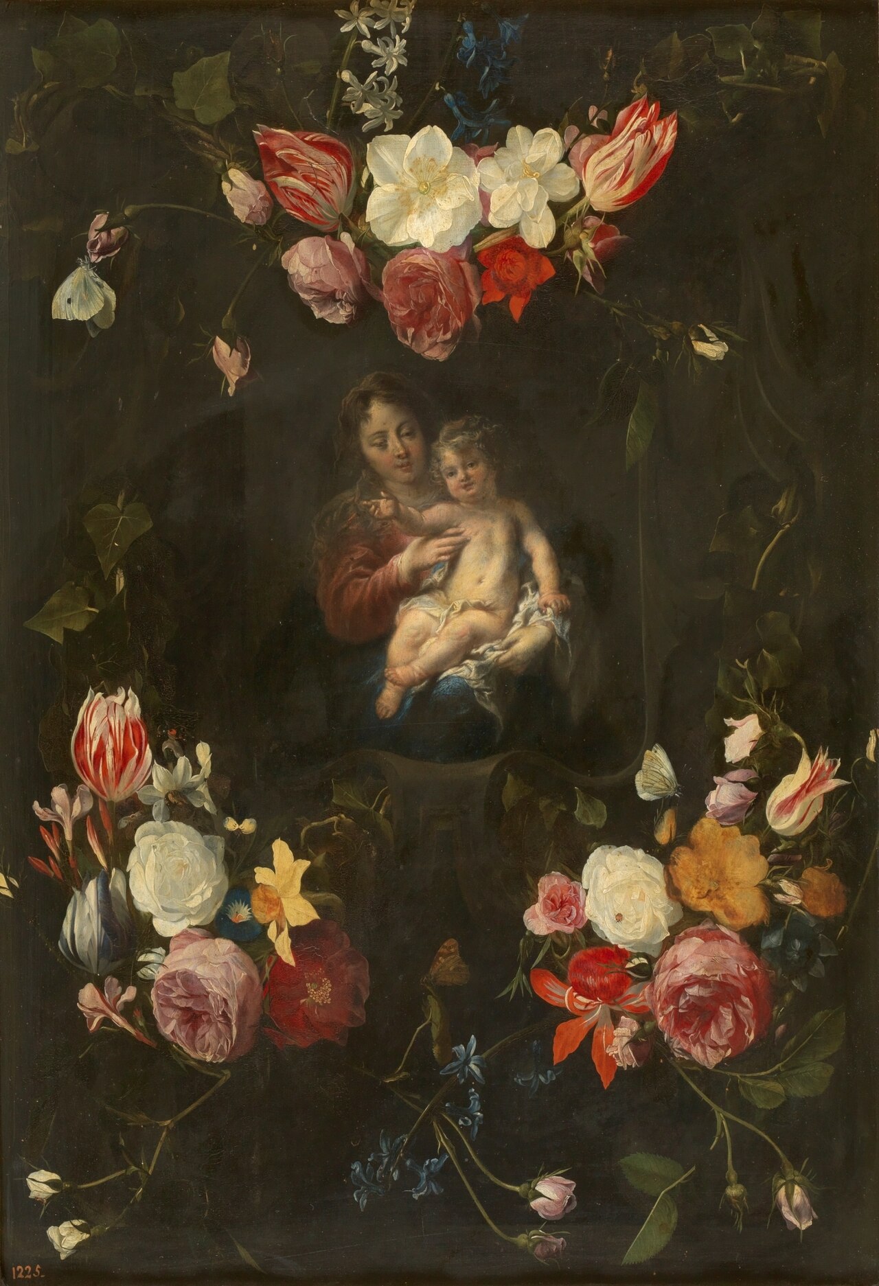 Virgin and Child in a Flower Garland by Cornelis Schut III