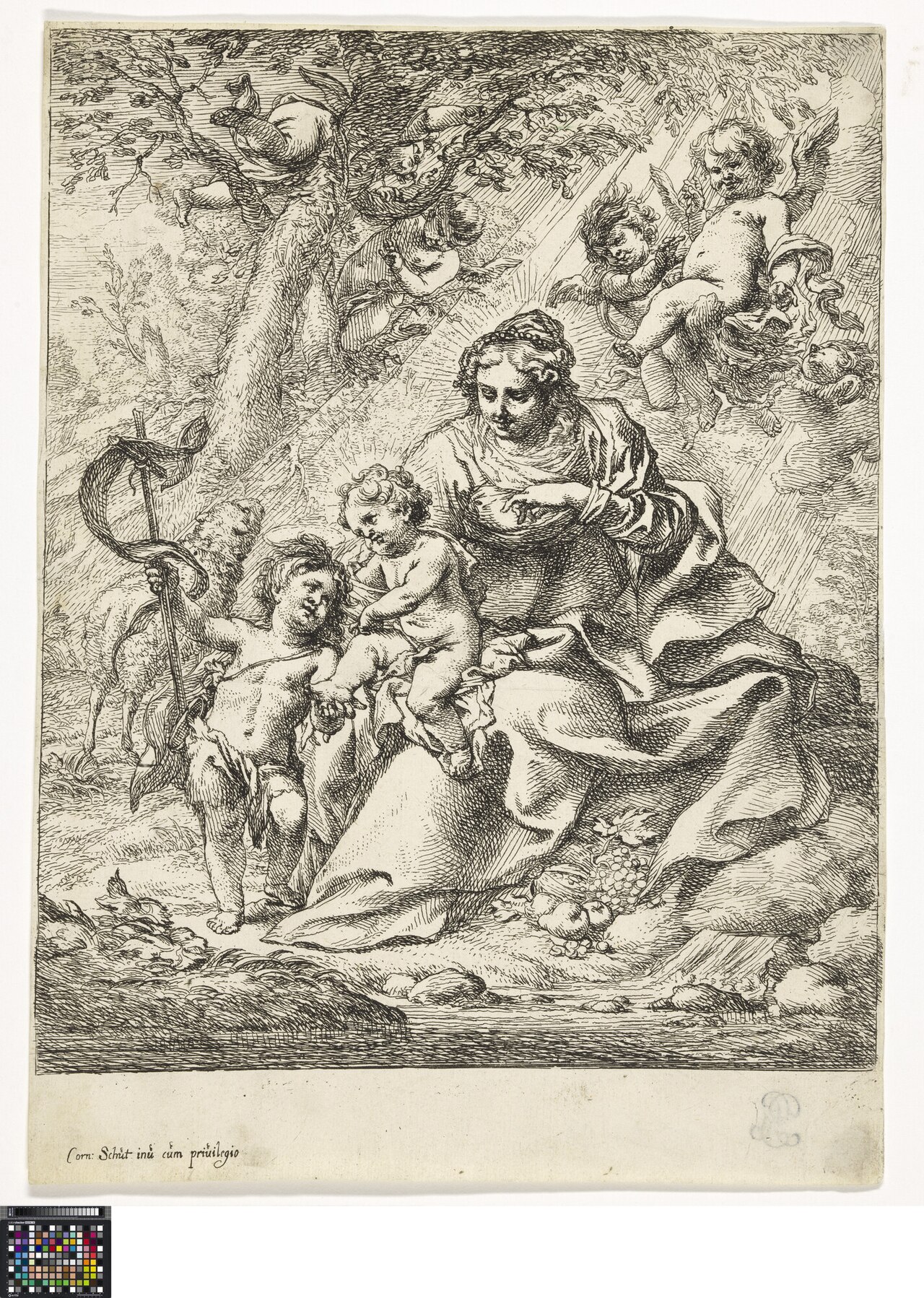 Virgin and Child with S. John in a landscape by Cornelis Schut