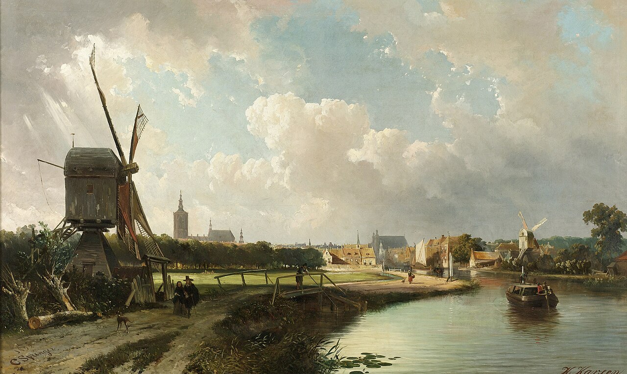 View of The Hague from the Delftse Vaart in the 17th Century by Cornelis Springer