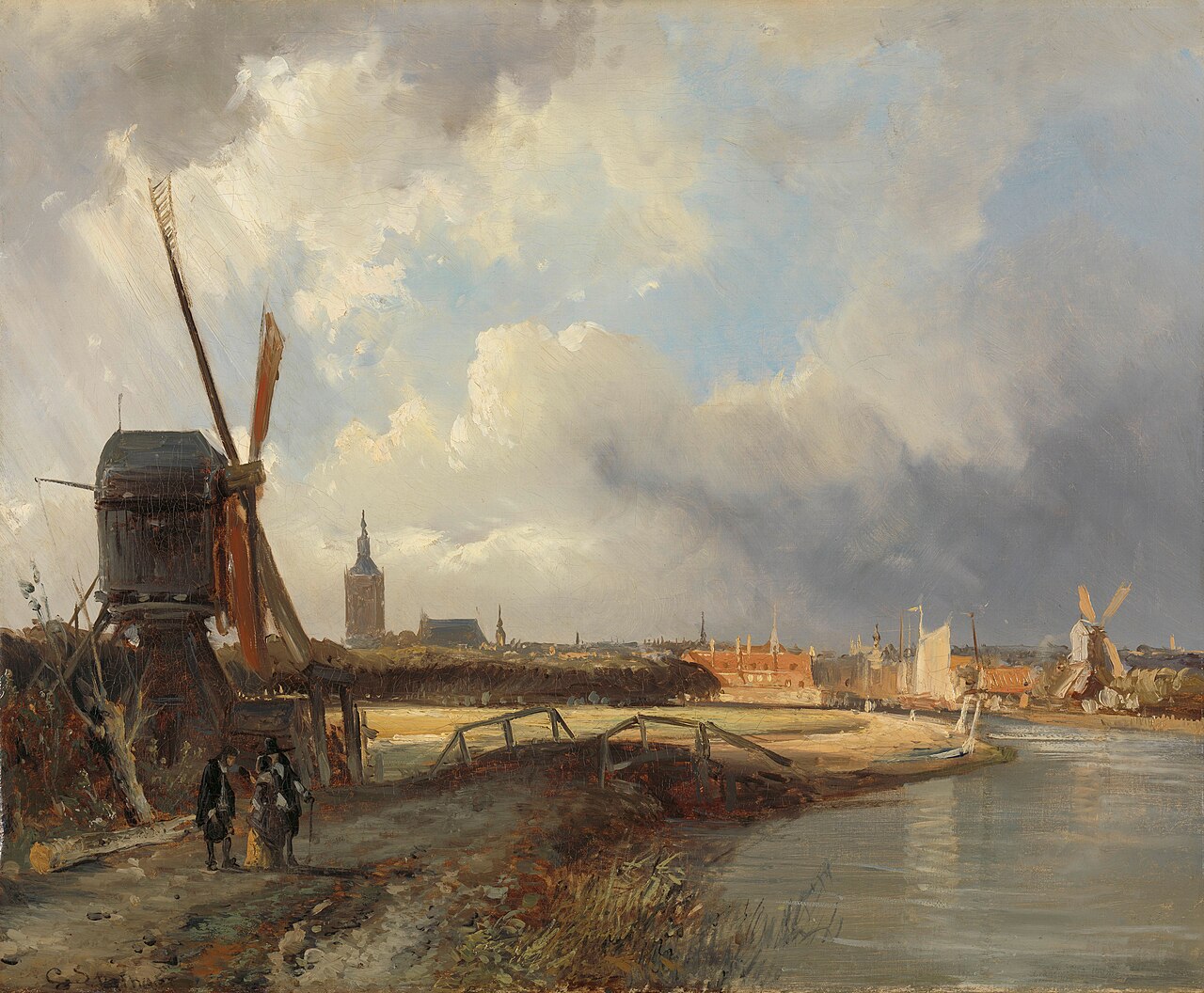 View of The Hague by Cornelis Springer