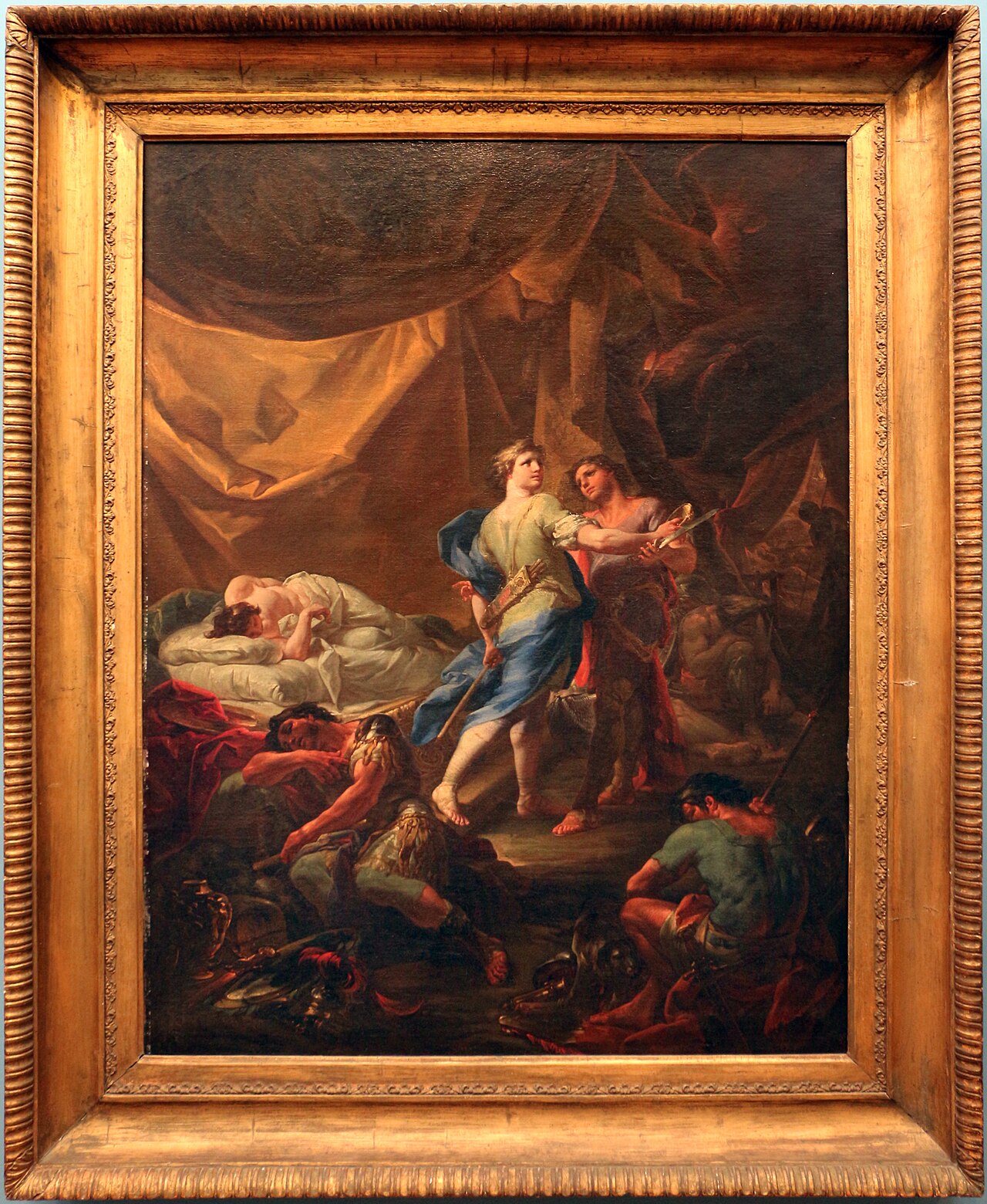 Ulysses and Diomed in Rhesos' tent by Corrado Giaquinto