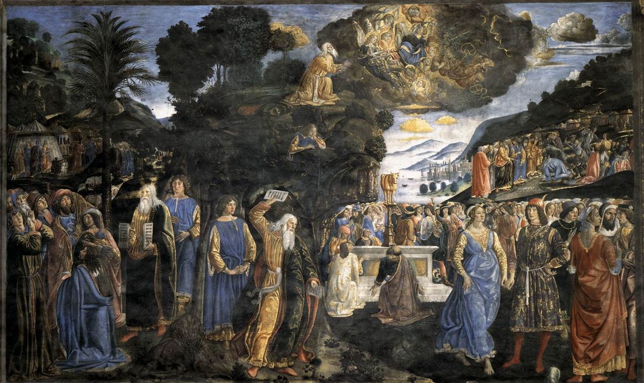 Descent from Mount Sinai by Cosimo Rosselli