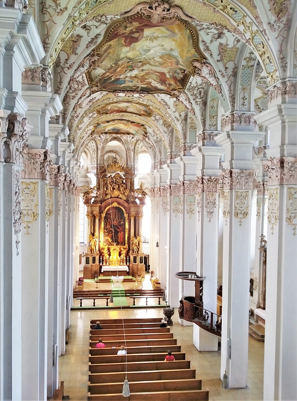 Ceiling of the nave of the Church Heilig-Geist-Kirche Munich by Cosmas Damian Asam