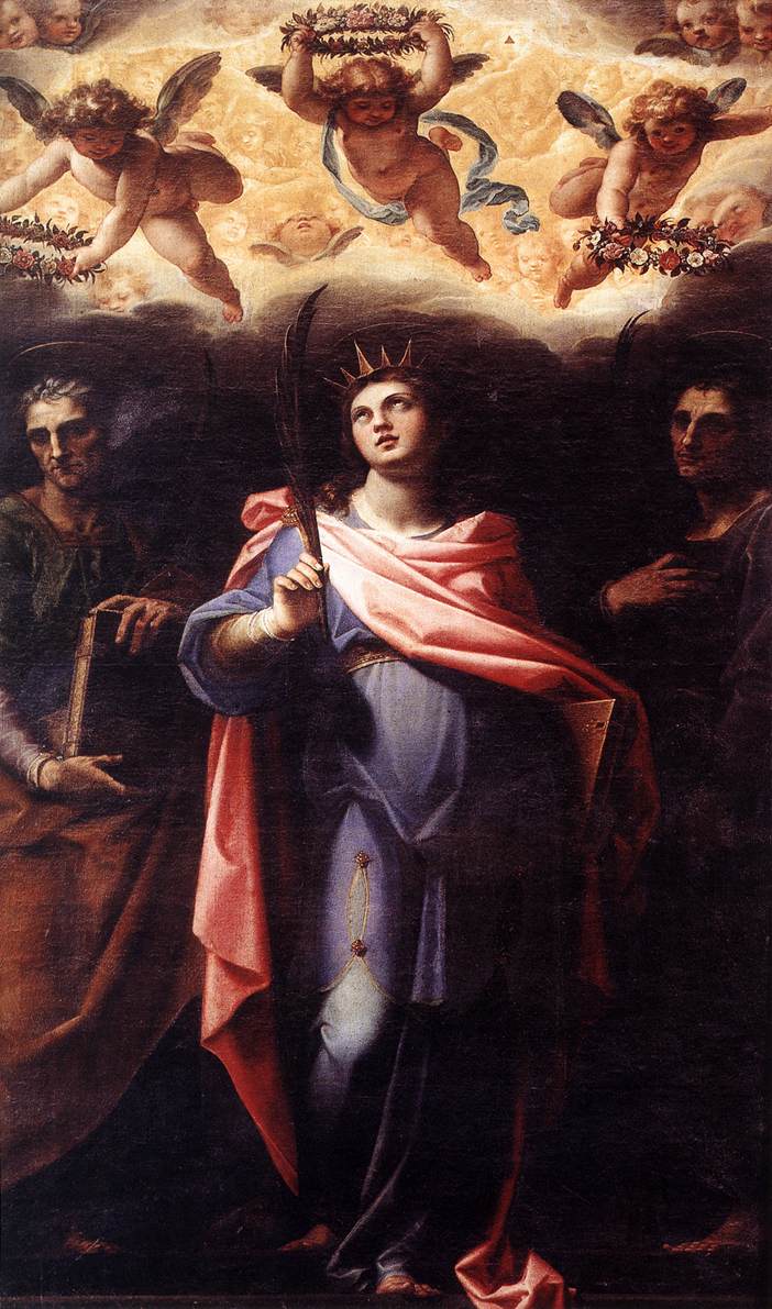Saint Domitilla with Saint Nereus and Achilleus by Cristoforo Roncalli