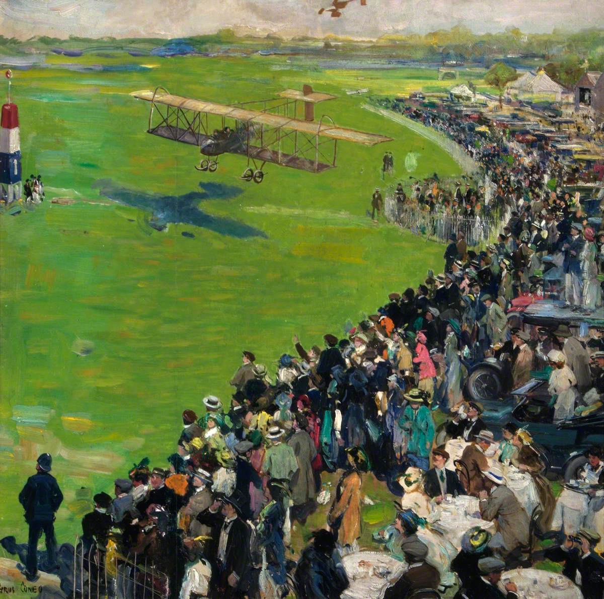 Hendon Aerodrome, The Paddock Enclosure by Cyrus Cuneo