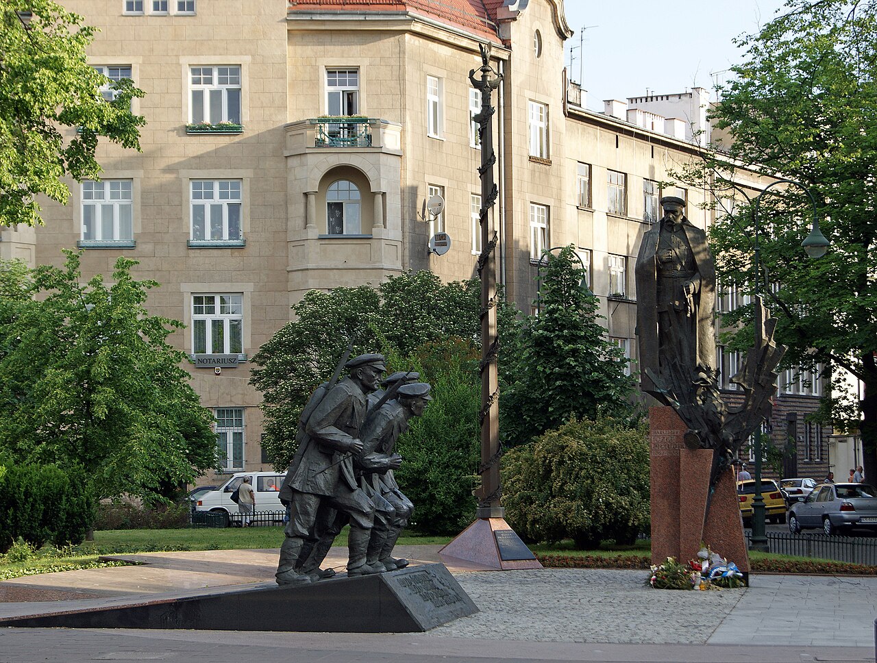 Jozef Pilsudski monument in Kraków by Czesław Dźwigaj