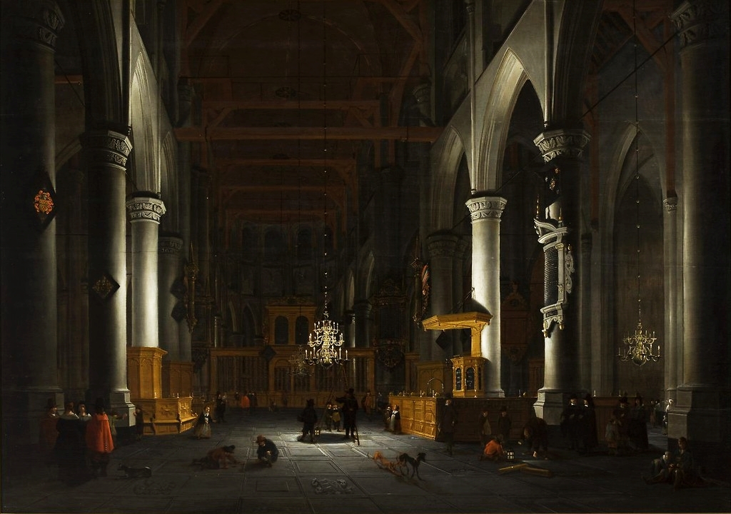 Interior of the Church of St. Lawrence in Rotterdam by Daniël de Blieck