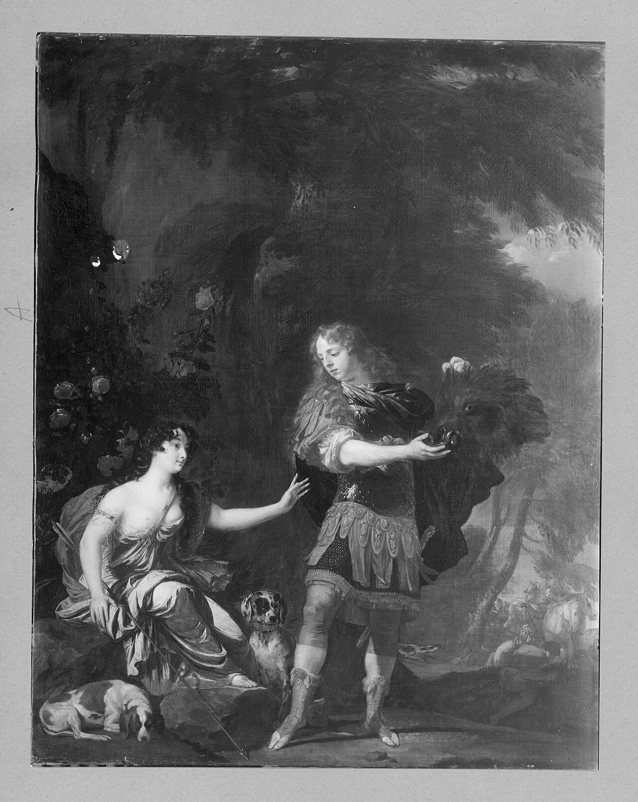 Meleager Presents the head of the Calydonian Boar to Atalanta by Daniel Mijtens the Younger