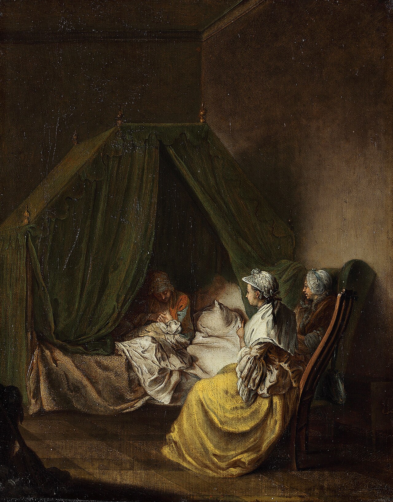 Childbed by Daniel Nikolaus Chodowiecki