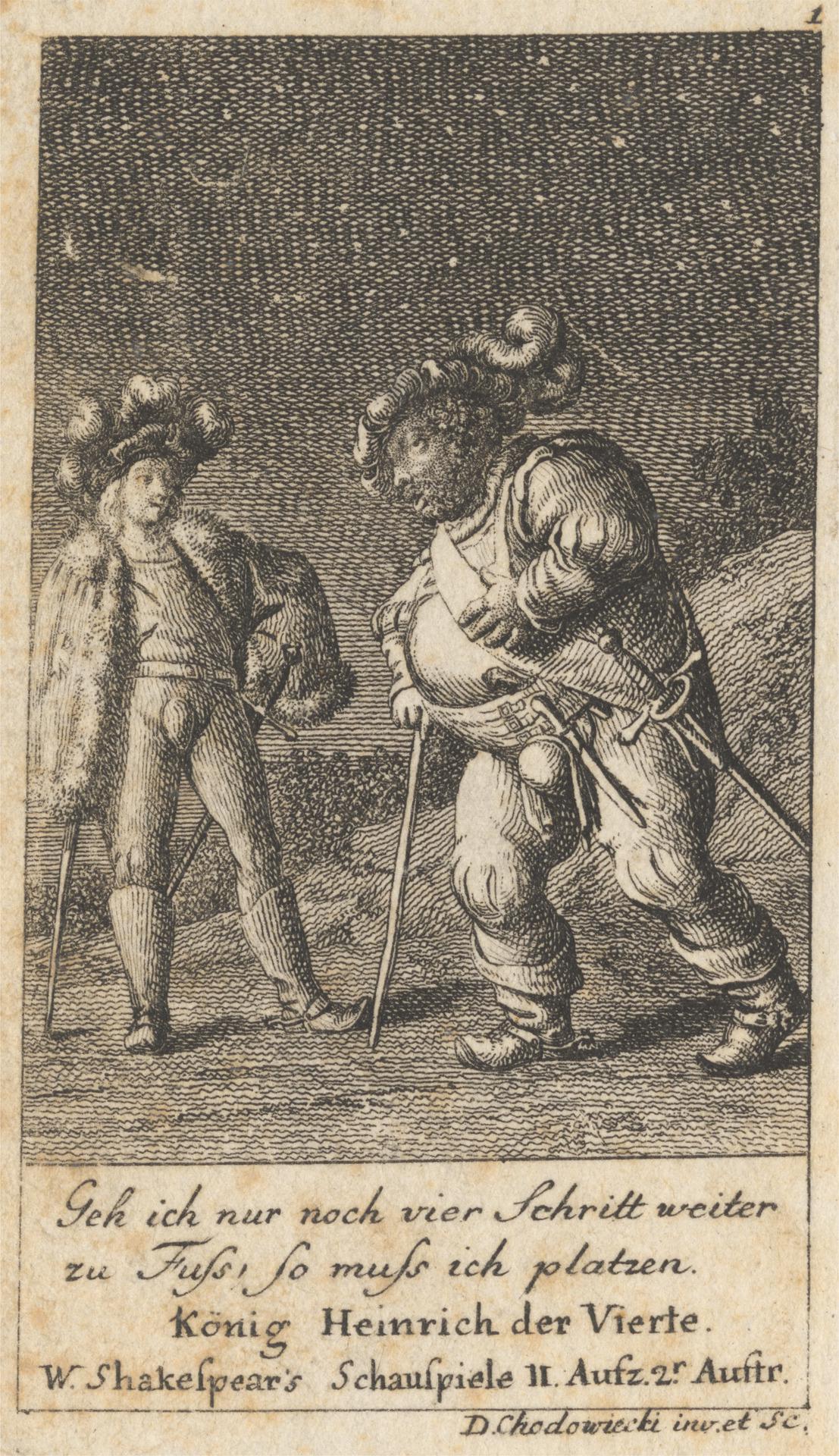 'Henry IV, Part I,' Act II, Scene II by Daniel Nikolaus Chodowiecki