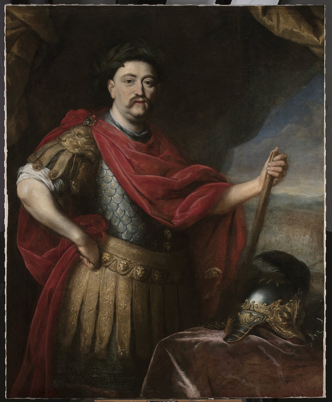 Portrait of John III Sobieski in Roman costume. by Daniel Schultz