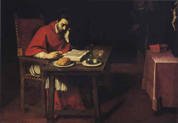 Supper of St Carlo Borromeo by Daniele Crespi