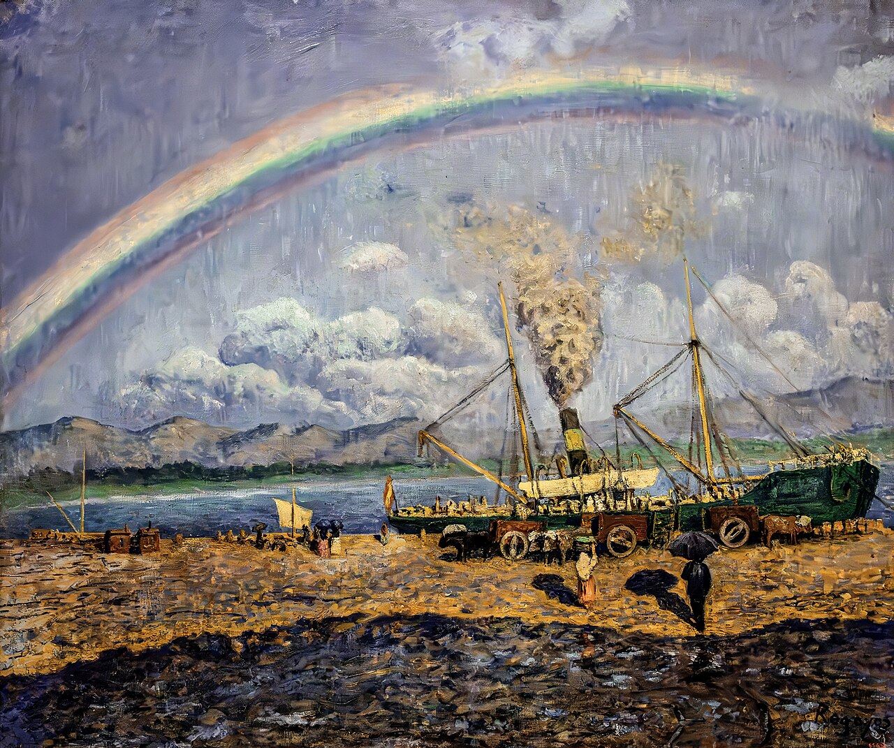 The Downpour. Santoña Bay by Darío de Regoyos