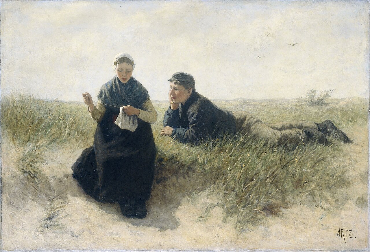 Boy and Girl in the Dunes by David Adolph Constanz Artz