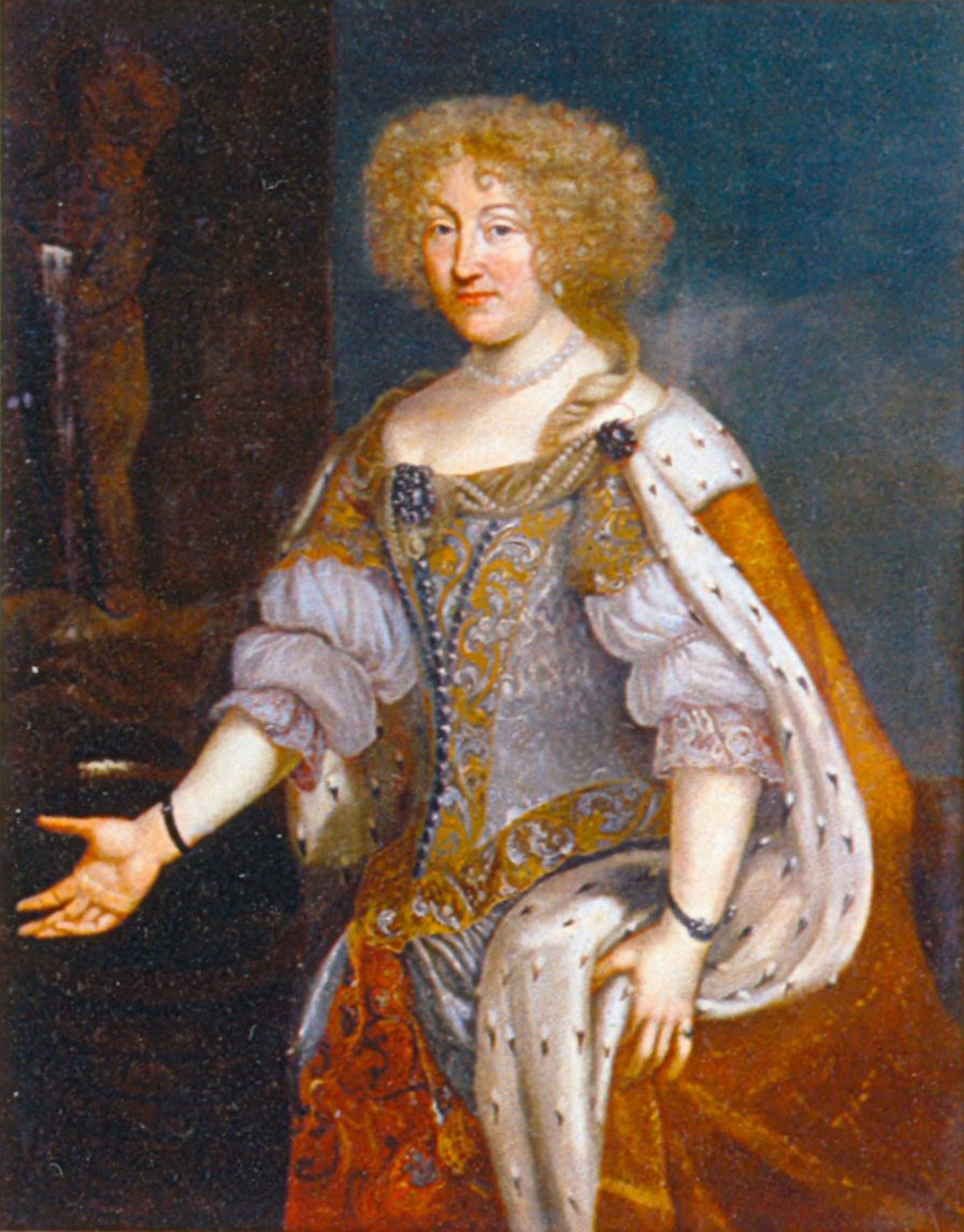 Duchess Magdalena Sibylla of Württemberg in a gala dress by David Klöcker Ehrenstrahl
