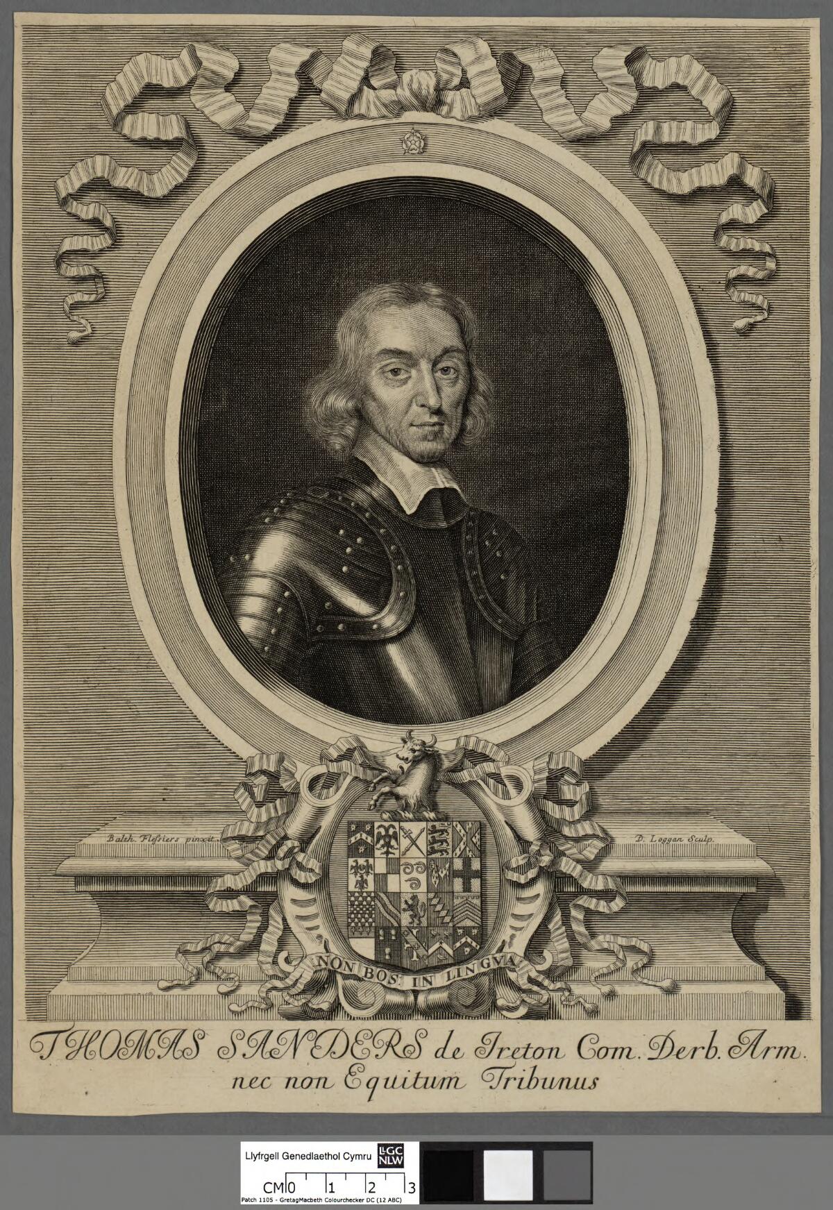 Thomas Sanders de Ireton Com. Derb. Arm. nec non Equitum Tribunus by David Loggan