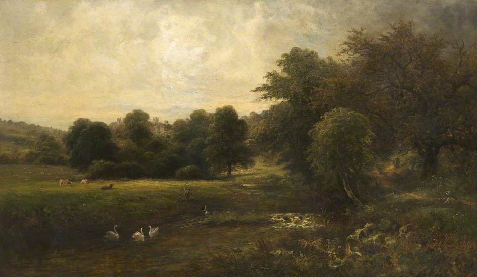 A Scene on the Wye, near Haddon Hall, Derbyshire by David Payne