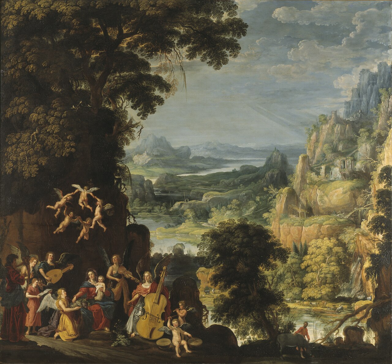 Landscape with the flight into Egypt by David Teniers the Elder