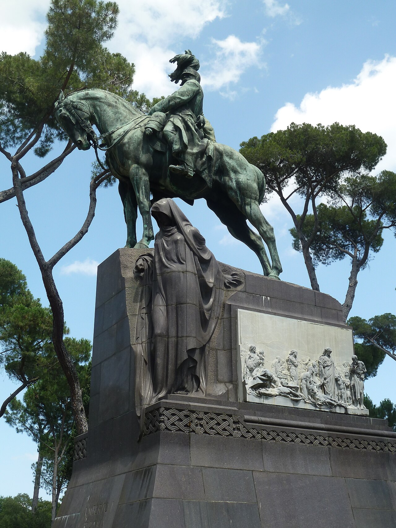 Equestrian statue of Umberto I by Davide Calandra