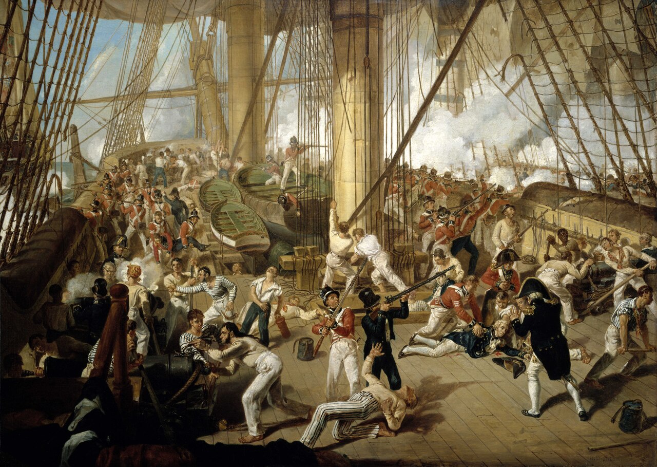 The Fall of Nelson, Battle of Trafalgar, 21 October 1805 by Denis Dighton