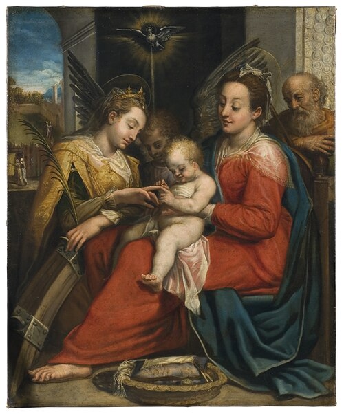 The Mystic Marriage of St Catherine by Denys Calvaert