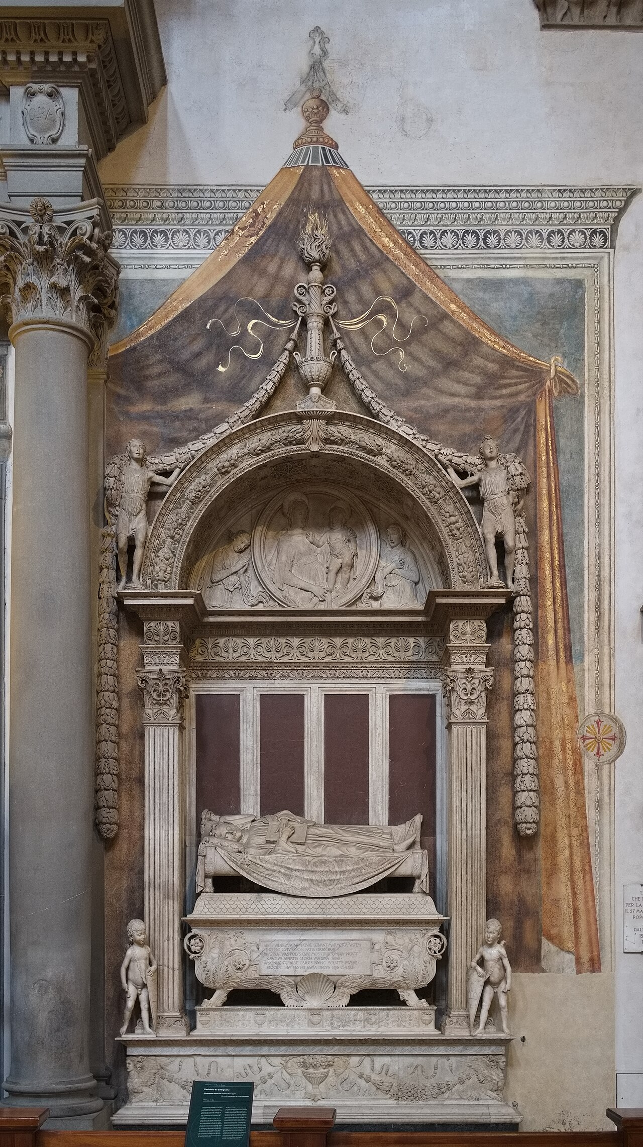 Marsuppini monument by Desiderio da Settignano