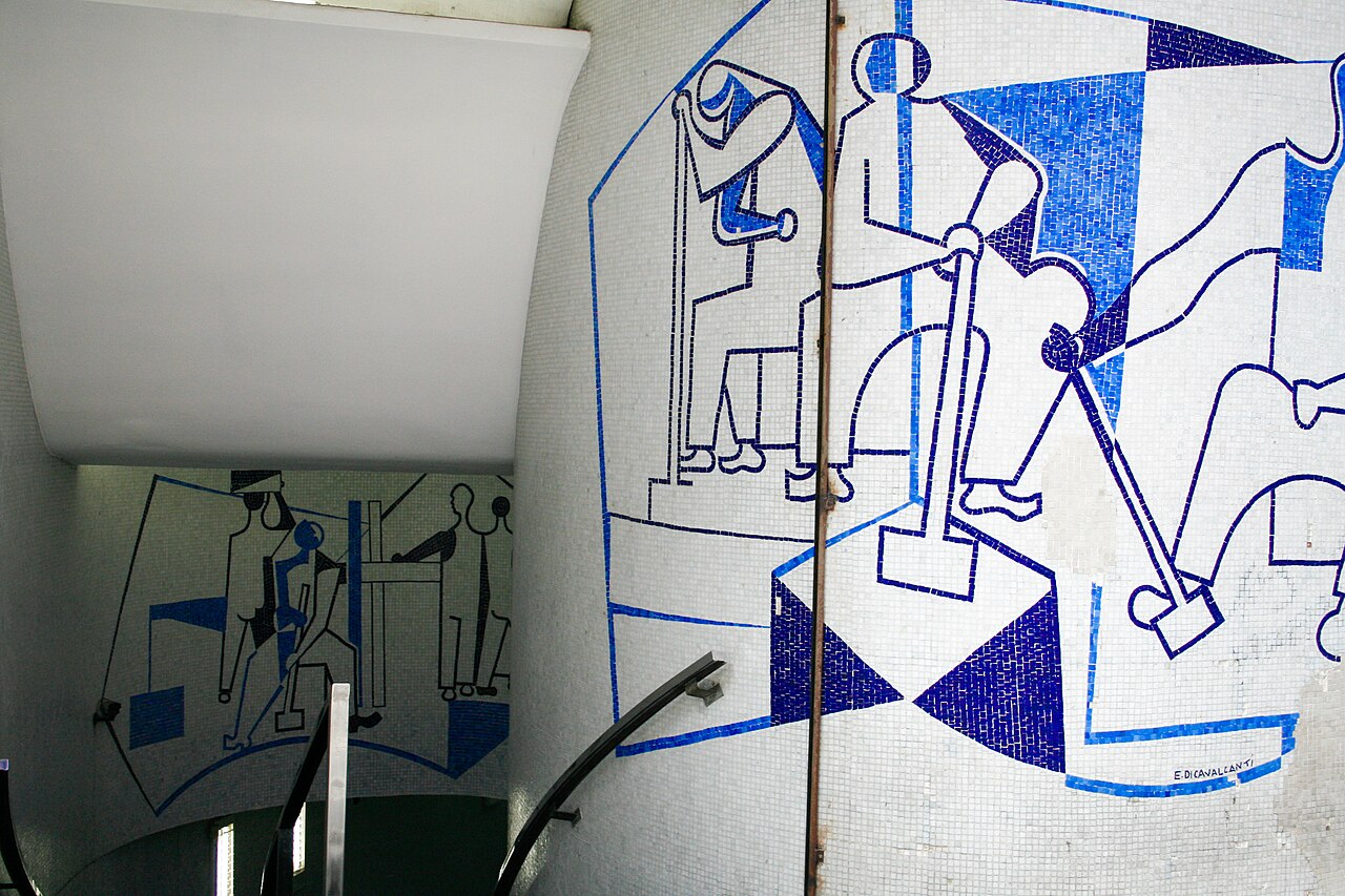 Edifício Triângulo mural by Di Cavalcanti