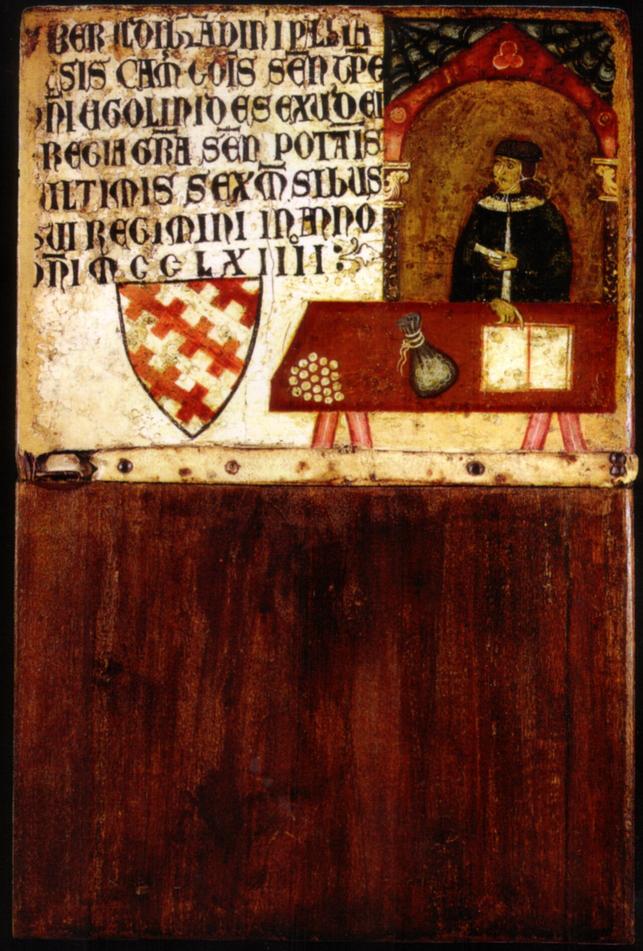 Biccherna tablet of the Camarlengo Ildebrandino Pagliaresi by Dietisalvi di Speme