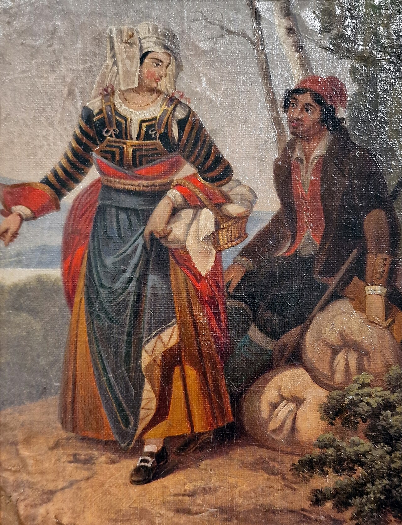 Corfiot Woman and Young Man by Dionysios Tsokos