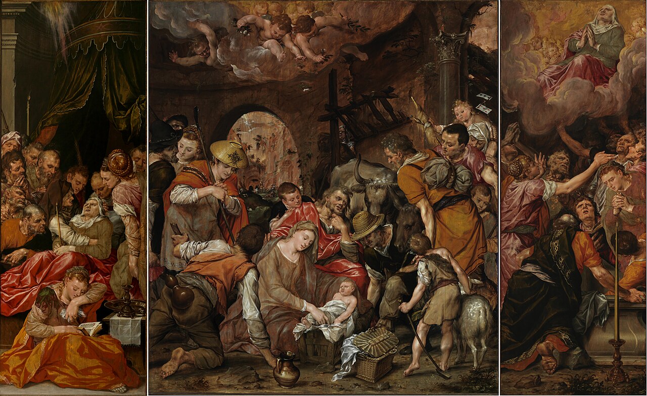 Triptych with scenes from the life of the Virgin by Dirck Barendsz.
