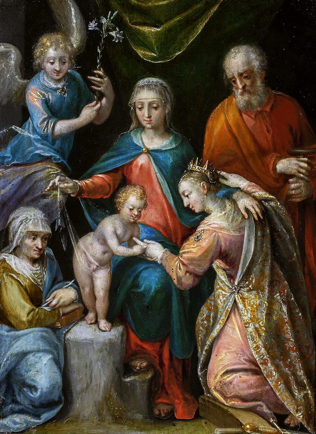 Mystical Marriage of Saint Catherine by Dirck de Quade van Ravesteyn