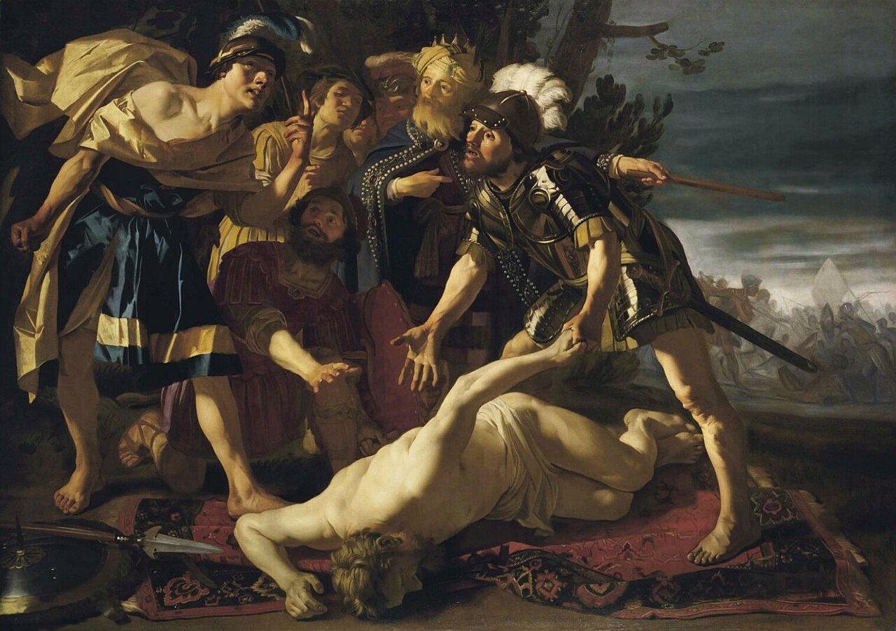 Achilles preparing to avenge the death of Patroclus by Dirck van Baburen
