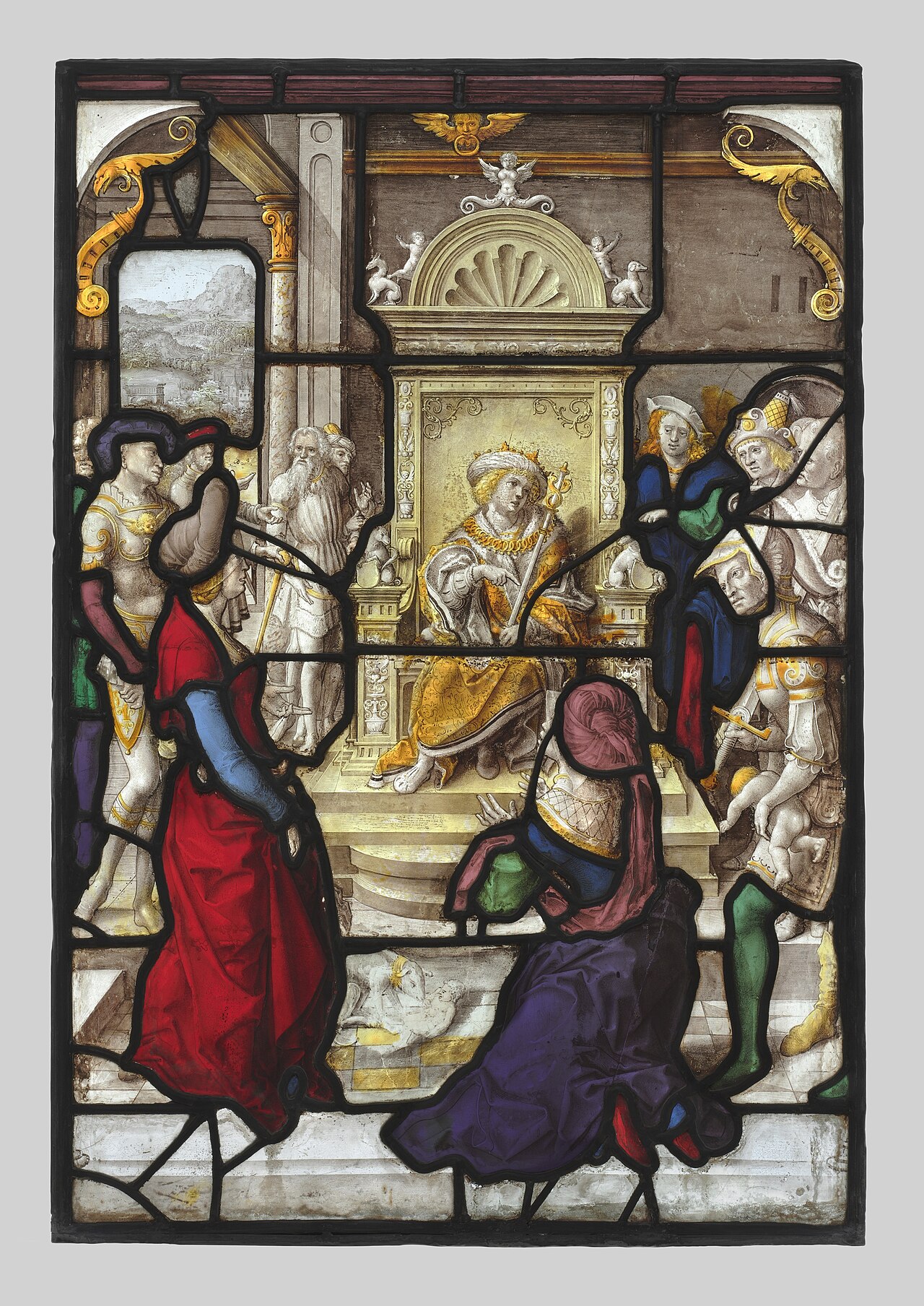 The Judgment of Solomon and Esther before Ahasuerus (pair) by Dirck Vellert