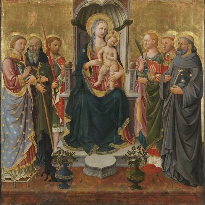Madonna and Child and 6 Saints by Domenico di Michelino
