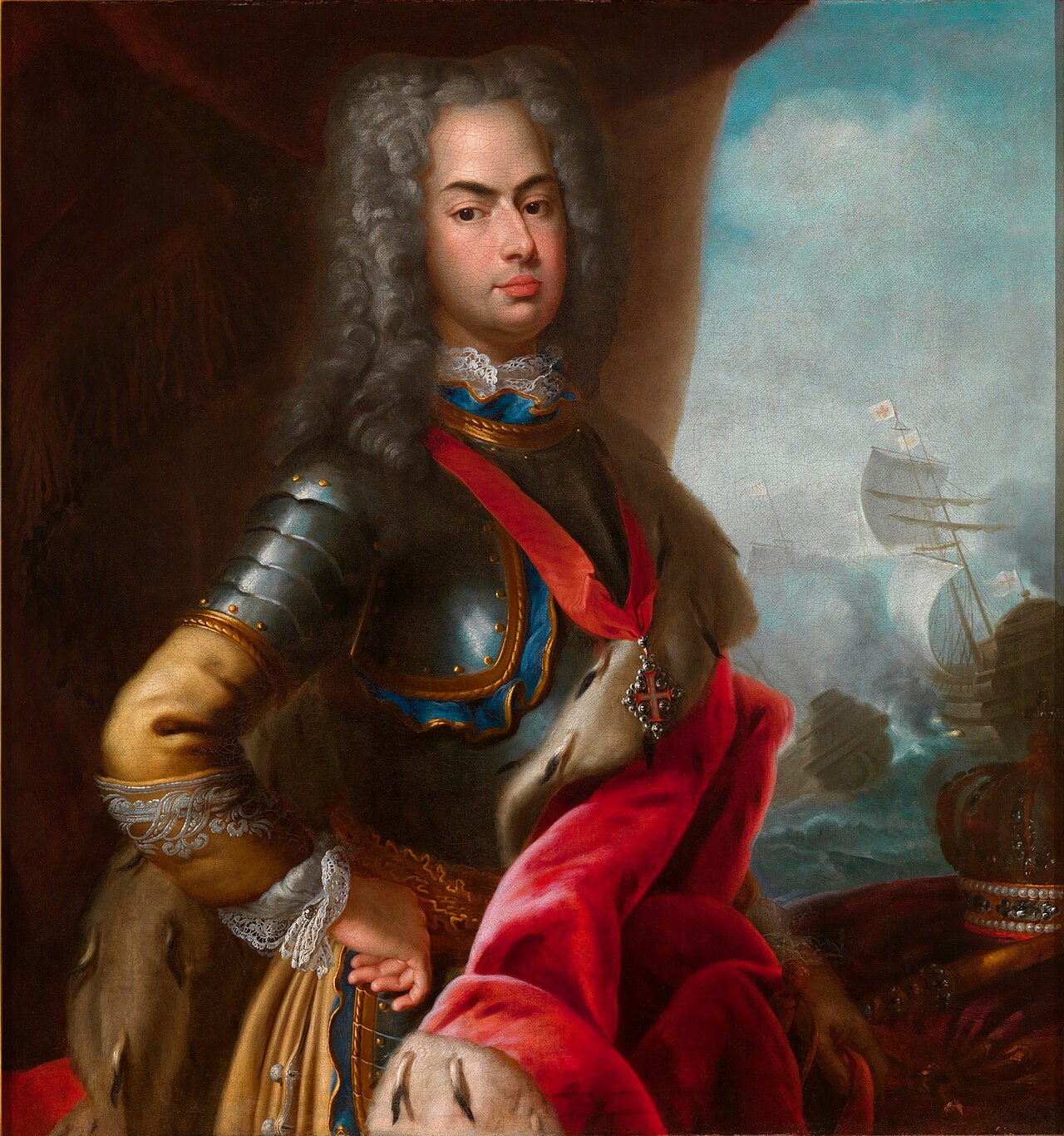 John V of Portugal in the Battle of Matapan by Domenico Duprà