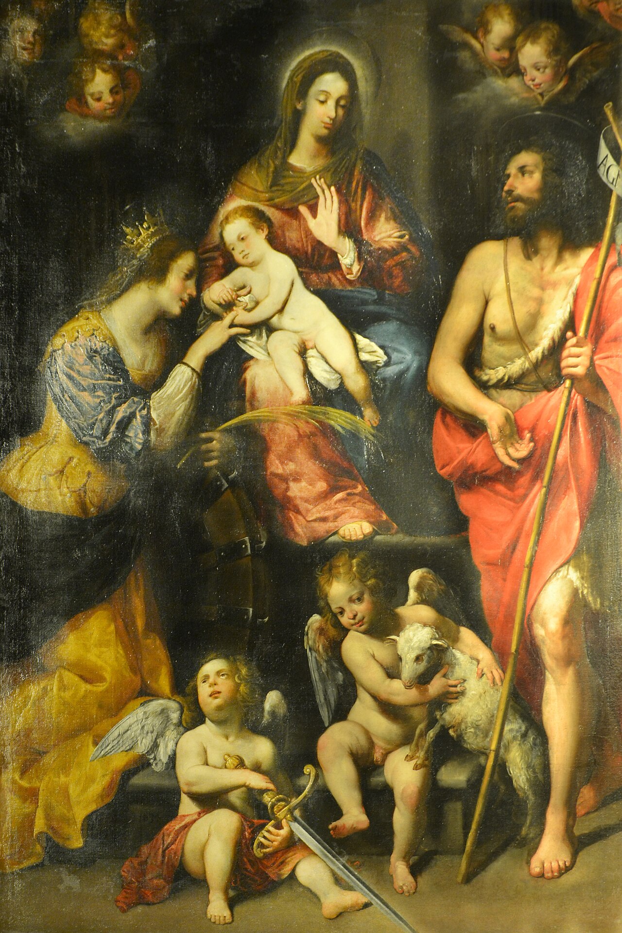 Mystic marriage of Saint Catherine of Alexandria by Domenico Fiasella