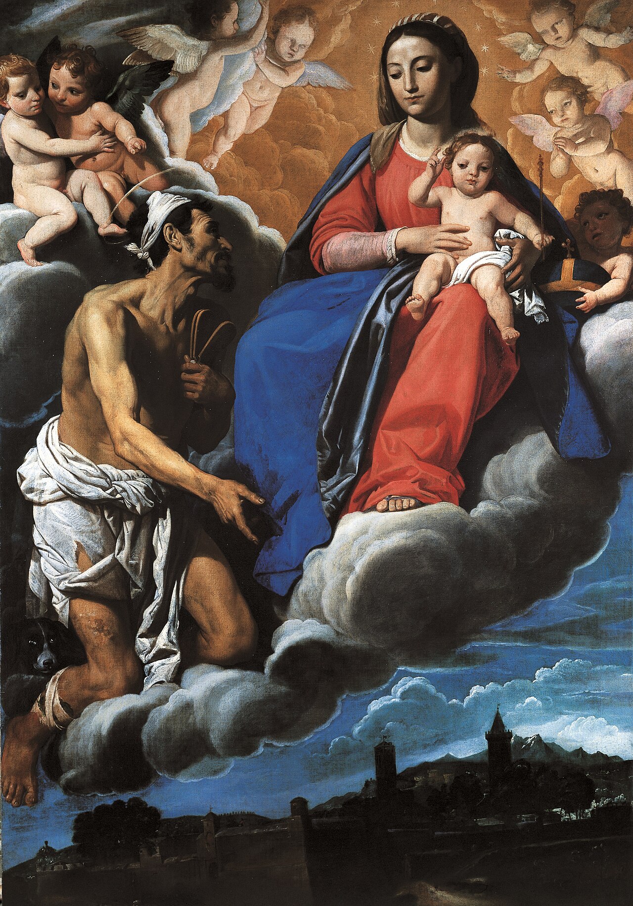 Virgin and San Lazzaro interceding the for the city of Sarzana by Domenico Fiasella