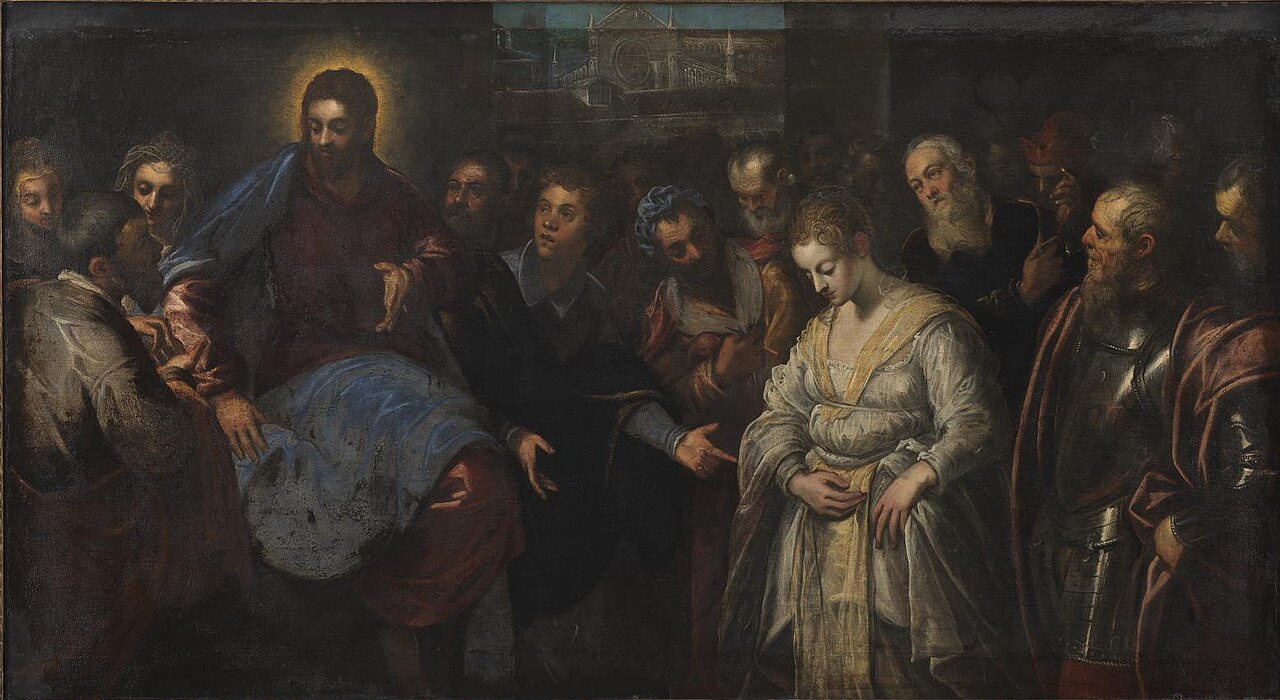 Christ and the Adulteress by Domenico Tintoretto